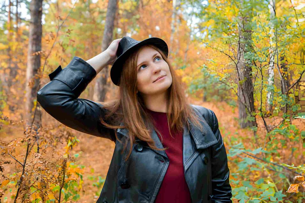 burgundy leather jacket