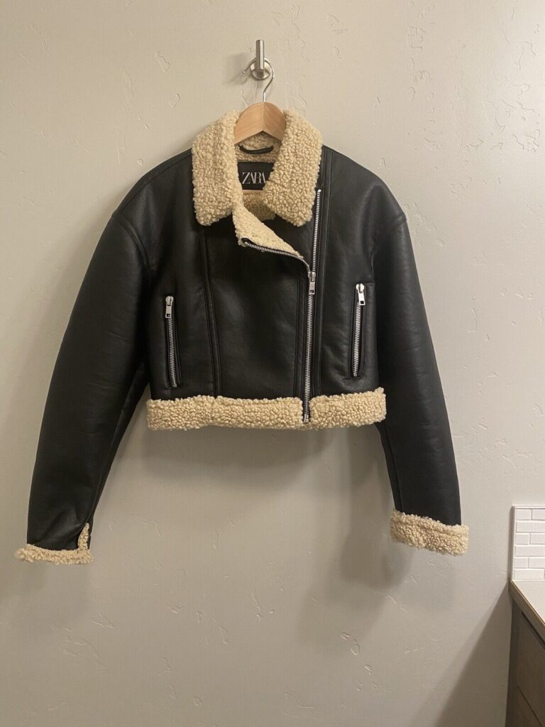 leather and sherpa jacket