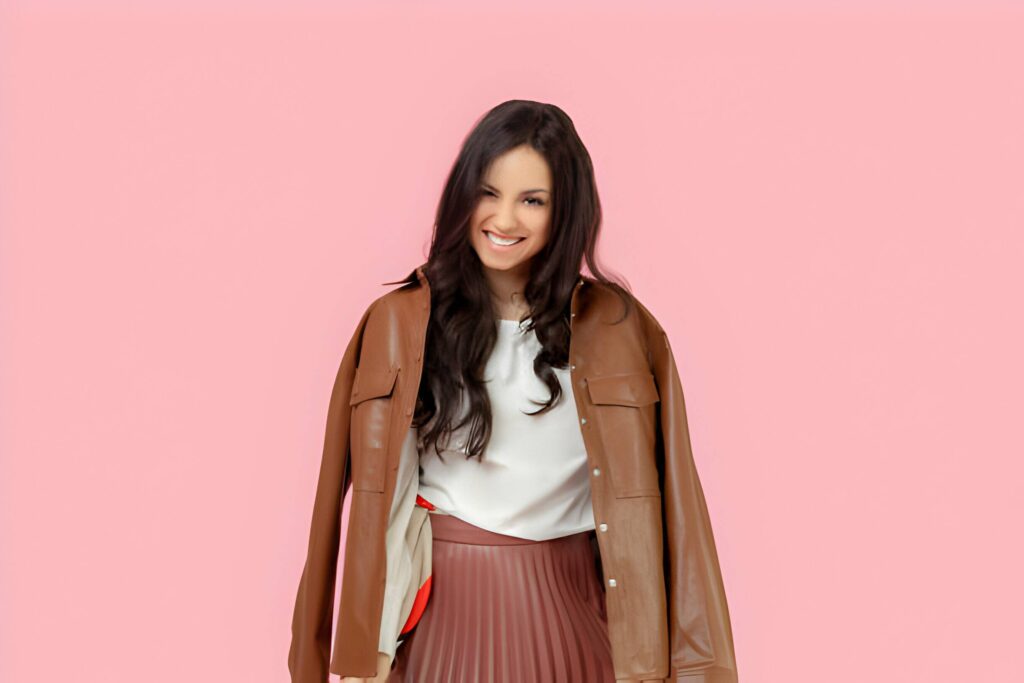 womens brown leather jacket