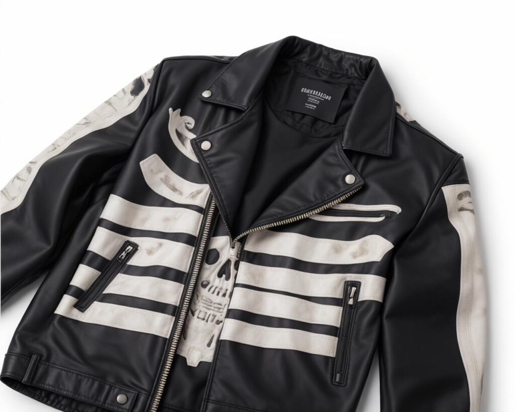 leather skeleton jacket